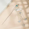 Hårklämmor Tassel Moon Stick Butterfly fransar Hårnål Chapstick Chinese Hanfu Tillbehör Pärlbulle smycken Tiaras för kvinnor