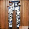 Mäns jeans 23 Mens Designer är fashionabla och lyxiga bokstäver Tryck Street Travel Vacation Triven Drop Delivery Apparel Clothing Dhbek