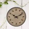 Horloges murales horloge extérieure jardin étanche élégant pour patio salon cour