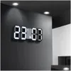 Led Display Klok Alarm Horloge Usb Charge Elektronische Digitale Klokken Muur Horloge 3D Dijital Saat Woondecoratie Kantoor tafel Bureau Cl Dh6P4