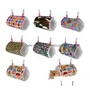 Fournitures pour petits animaux Hamster Hamac Écureuil Rat Swing Nid Cages Pet Hanging Cage Maison Hérisson Doux Chaud Tunnel Cavia Cochon Dhntn