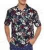 Camicie casual da uomo Tropic Leaf Print Moda uomo Camicia hawaiana Vocation Beach Camicetta Aloha Risvolto Cuba Camicette Abbigliamento