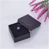 Jewelry Boxes Square/Rec Organizer Box For Earrings Necklace Bracelet Display Gift Holder Packaging Cardboard Black Mx200810 Drop Deli Dhp1A