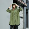 Bovenkleding Plus Size Zomer Lichte Jas Vest Grote Dikke Mm Dames Trench Effen Kleur Capuchon Losse Zonbeschermende Kleding