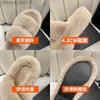 Slippers Fashionable high-end luxury fur women's fur shoes Wedge Plus size 35-42 high boots Autumn and winter indoor casual and warm fur slippers Z230805