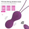 Yumurta Silikon Silikon Titreşimli Yumurta Vajinal Toplar Seks Oyuncak Kadınlar için Kablosuz Uzaktan Kumanda Vibratör Kegel Vajina Sıkma Egzersiz 230804