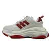 TRIPLE S Zapatos casuales para hombre 2.0 Zapatillas de deporte de diseño Triple S Retro Rojo Blanco Espuma de doble capa Malla Transmitir Baloncesto Zapatillas de deporte para correr 36-45