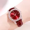 Zegarek damski zegarek wysokiej jakości luksusowy pasek stylowy Diamond Casual Quartz-Battery Watch