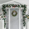 Decorative Flowers 2023 Christmas Home Decoration Indoor Outdoor Tree Ornaments Wreath Window Front Door Ornament