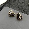 Brand Designer Candy Color Heart Brass Stud Luxury Women 18K Gold Plated Copper Earring Geometry Round Eardrop Womens Wedding Jewelry