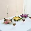 Fiori decorativi 2 pezzi Candeliere artificiale Ghirlanda Ghirlanda finta Accenti per la casa Ghirlande di anelli manuali Decorazioni per la tavola di nozze in plastica