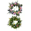 Decorative Flowers Artificial Easter Wreath Props With Colorful Egg Wreaths For Indoor Outdoor Outside