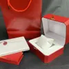Red Watch Boxes New Square Original Watches Box Whit book Card Tags And Papers In English Full set258H