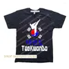 Herr t-skjortor 2023 kort ärm tee topp taekwondo yinyang korea kampsport t-shirt för män tees streetwear boxing shirt skjorta