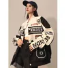 Giacche da donna Giacca da baseball da motociclista staccabile retrò americana Y2K Street Hip Hop Trend Coppia selvaggia Casual Top allentato 230804