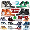 Vente en gros 1 Chaussures de basket-ball Hommes Femmes 1S Low Olive Noir Phantom Reverse Moka Perdu Trouvé Spider Verse Bred Brevet Lucky Green Mens Trainer Sport Baskets 36-47