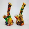 6.5 pulgadas Camuflaje Color Cubilete Diseño Silicona Tubería de agua Bong Con 14 mm Tazón de vidrio Downstem Irrompible Dab Oil Rig Bongs