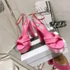 Aquazzura neue Muster Sandalen Damen Kleid Schuhe High Heels Sandalen Plattform 14,5 cm High Heel Kreuz Leder Hochzeitsschuhe Damen Luxus Designer Schuhe 35-42 mit Box