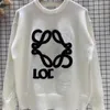 Suéteres para mujer Diseñador Bordado Suéter de lana Sudadera de punto Loe Cuello redondo Sudadera con capucha Top Calidad Manga larga Camiseta Invierno Cálido Jersey Abrigo Lujo O4WB