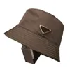 Bucket Designer Hat Designer Baseball Cap Wide Brim Triangular Pattern Summer Casual Cappello Uomo Women Sun Visor Hat Casquette Luxe Wholesale PJ006 H4