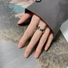 Cluster Ringe 925 Sterling Silber Einzigartiger Panda Ring für Frauen Schmuck Finger Offen Vintage Handgemacht Allergie Party Geburtstagsgeschenk