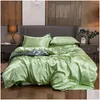 Bedding Sets Home Textile Set With Duvet Er Bed Sheet Pillowcase Luxury King Queen Twin Size Summer Cool Quilt 201127 Drop Delivery Dhcvc