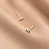 Stud Earrings Cute 2mm 5mm Real 925 Sterling Silver Jewelry Three-beads Ball Ear C-G8396