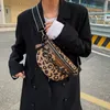 Taille Taschen Frauen Tasche Casual Urlaub Crossbody Brust Leoparden Muster Reißverschluss Marke Half Moon Luxus Fanny Pack 230804