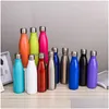 Water Bottles Est 500Ml Vacuum Cup Coke Mug 304 Stainless Steel Insation Thermoses Fashion Movement Veined Drop Delivery Home Garden Dhvil