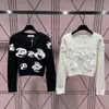 Women's Sweaters Luxury Fashion O-neck Long Sleeve Knitted Tops Women Sweater Pattern Jacquard Single Breasted Solid Knitwear