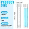 Storage Bottles 100 Pcs Small Tubes Caps Clear Test Lab Lids Vial Seal Cap Container