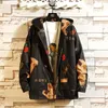 Herrjackor janpan stil stor ficka lapptäcke vår höst blommig hip hop jacka män streetwear bomber kläder plus asiatisk storlek s5xl 230804