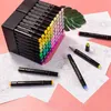 Markörer 168 Colores Marker Pen Sketching Double Head Art Paint Manga Brush Ritning Set School Supplies 04379 230804