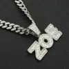 Hip Hop Hommes Rappeur diamant pendentif collier en or brillant ZOE lettres pendentif micro-insert bijoux en zircon accessoire de boîte de nuit Chandail Clavicule chaîne cubaine 1630