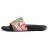 Designer Sliders Sandaler Mens Slippers Flat Floral Brocade Gear Bottom Flowers Black Bee Tiger Slide Canvas L6J2#