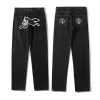 Designer mannen Jeans Hond Print Streetwear Mannen Hip Hop Baggy Jeans Broek Y2K Kleding Rechte Losse Goth Denim Broek Pantnes CHG2308056