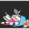 Small Mini Household Electric Automatic Ice Crusher Machine Maker For DIY Dessert Cream Sorbet Fruit Juicer