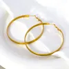 Hoop Earrings CHARMOMENT Two Size Gold Color Lightweight Retro For Women 38mm-60mm Thin Oversize Big Girl