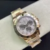 Tasarımcı İzle Erkekler En İyi Lüks Saat Su geçirmez Safir 40mm Panda Dial Lastik Band Erkekler Saat Montre de Luxe Fabrika Hediye İzle 007