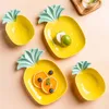 Bowls Vajilla Creative Fruit Pineapple Bowl Household Cute Girls Dishes Children Tableware Ceramic Breakfast Dinnerware Vaisselle