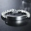 Charm Bracelets Pulseira Masculina Moda Jóias de Prata 925 Clássicas 10mm 20cm Cadeia de Elos Para Mulheres Homens Alta Qualidade