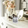 Storage Boxes Makeup Brush Holder Crystal Pencil Tabletop Ornament Container Transparent Elegant Cup With Natural Smooth