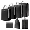 Aufbewahrungstaschen, 4/7-teilige Reisetasche, Kompression, platzsparend, effizient, maximaler Platz im Koffer, Organizer mit schnellem Zugriff