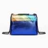 Sacs de soirée Fashion Women's Rainbow Spliced Chain Single Shoulder Crossbody Bag 230804