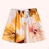 Damesnachtkleding Damespyjama's Shorts Katoen Bloemenprint Korte losse strandhuisbroek Boheemse trekkoorden Elastische taille Loungebroek