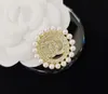 S Design Broschen Damen Gold Doub Buchstaben Brosche Anzug Pin Modeschmuck Kleidung Dekoration Hochwertige Accessoires