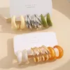 Oorringen Trendy Zilveren Kleur Set Hars Kleurrijke Grote Geometrische Voor Vrouwen Meisje Gift Mode-sieraden Dropship Groothandel