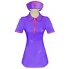 Party Dresses Sexy Short Sleeve Turn-down Collar Slim Exotic Dress Women Crossdresser Cosplay Uniform Costume With Headgear 7XL