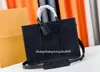 luxurys designers bags briefcase men business package laptop bag real leather handbag messenger high capacity shoulder handbags Versatile style Tote Handbags