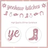 Banner Bandiere Cheereveal Yeehaw Cowgirl Addio al nubilato Decorazione Yeehaw Banner Oro rosa Ghirlanda occidentale Nashville Forniture per addio al nubilato 230804